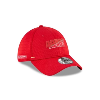 Red San Francisco 49ers Hat - New Era NFL Official Summer Sideline 39THIRTY Stretch Fit Caps USA5187906